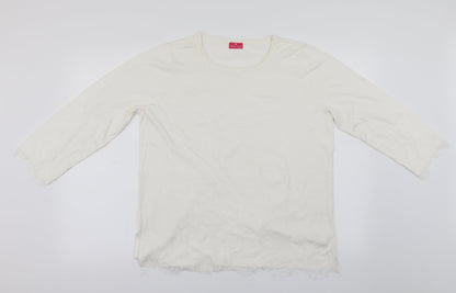 Together Womens Ivory   Pullover Jumper Size 14