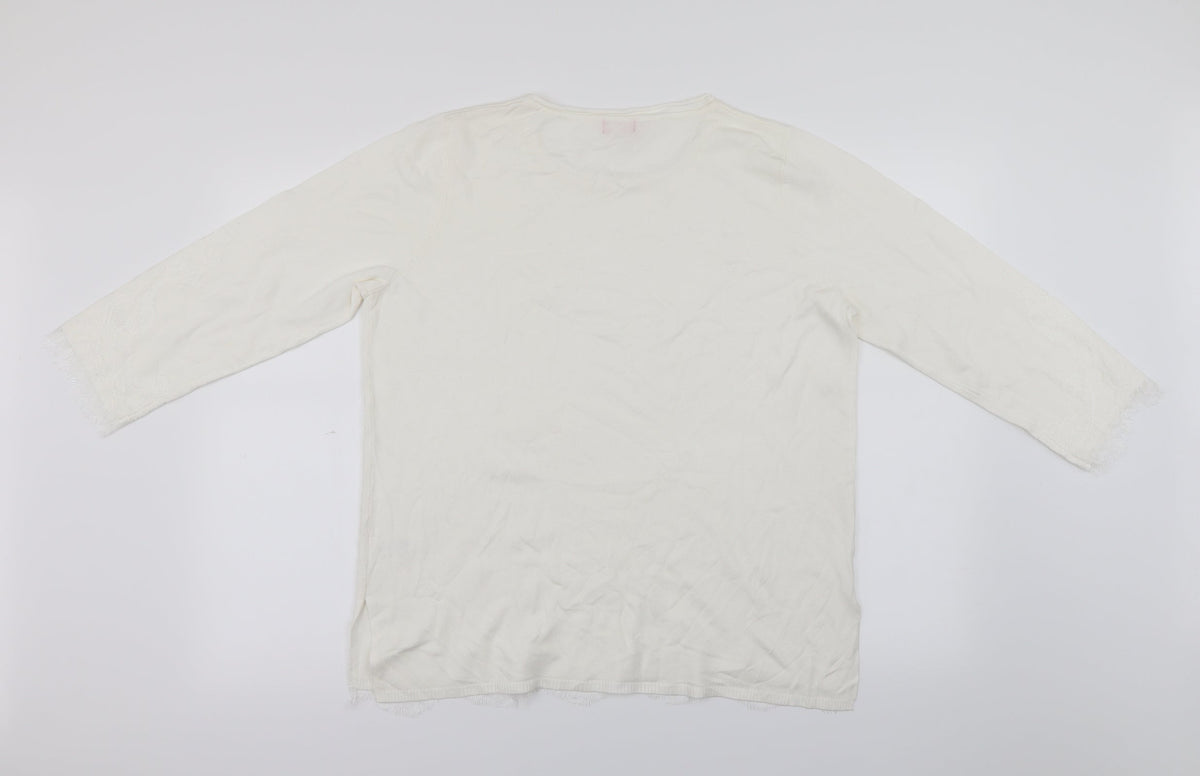 Together Womens Ivory   Pullover Jumper Size 14