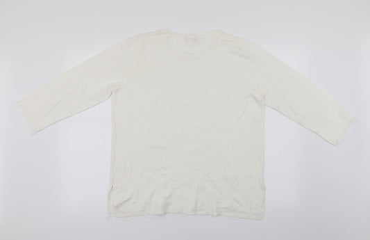 Together Womens Ivory   Pullover Jumper Size 14