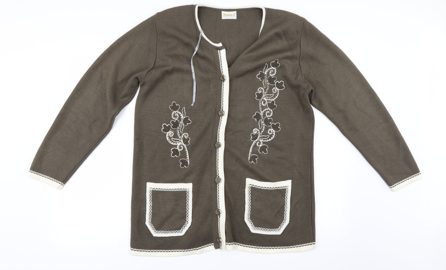Roman Womens Brown   Cardigan Jumper Size M