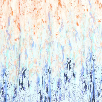 H&M Womens Orange Floral  Skater Skirt Size 6