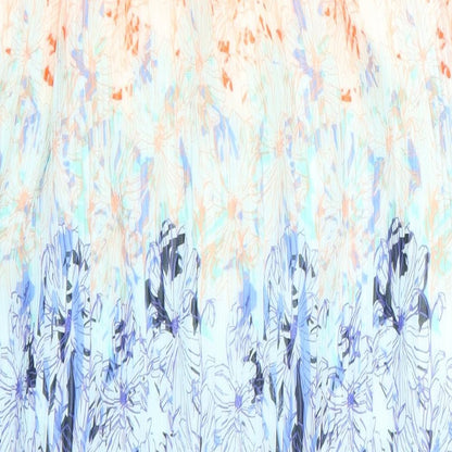 H&M Womens Orange Floral  Skater Skirt Size 6