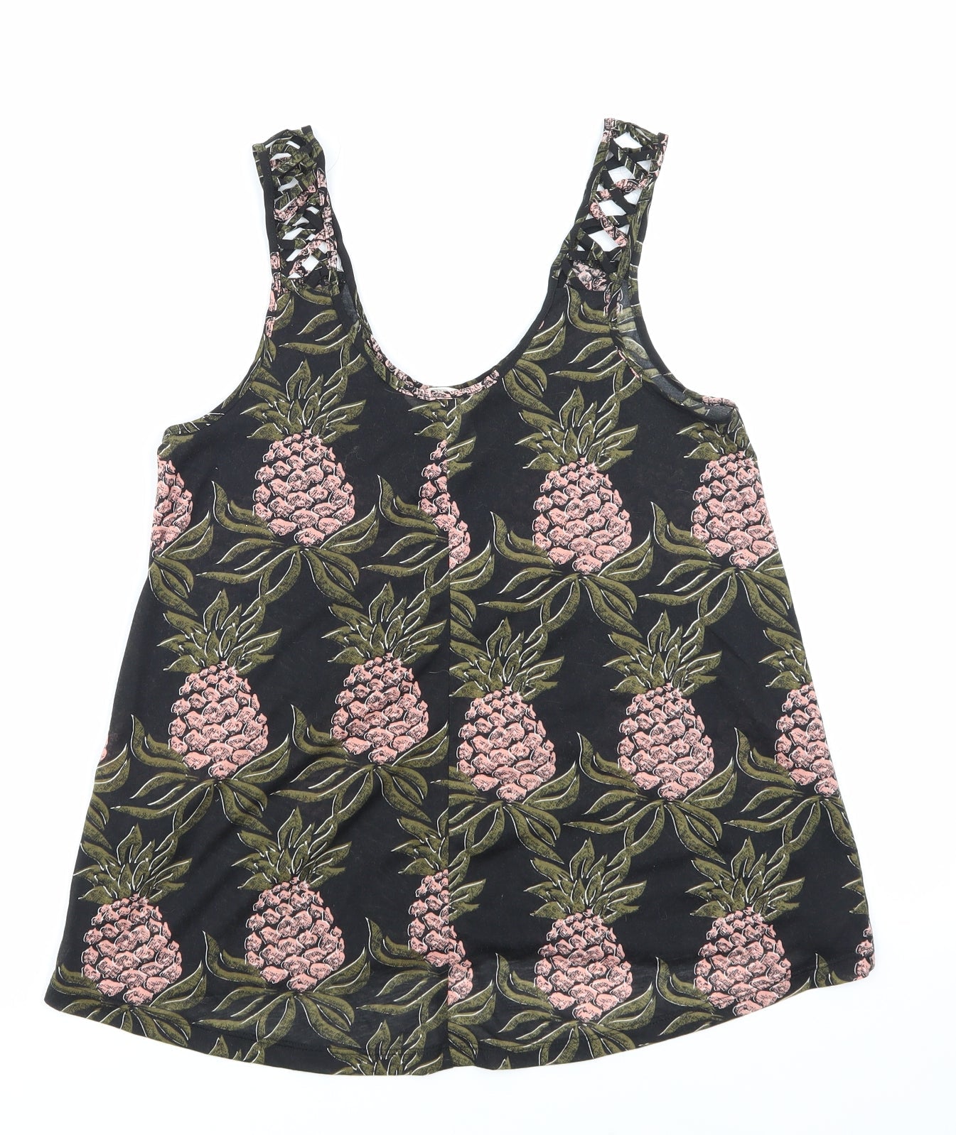 Womens UK Size XS H&M Black Basic T-Shirt