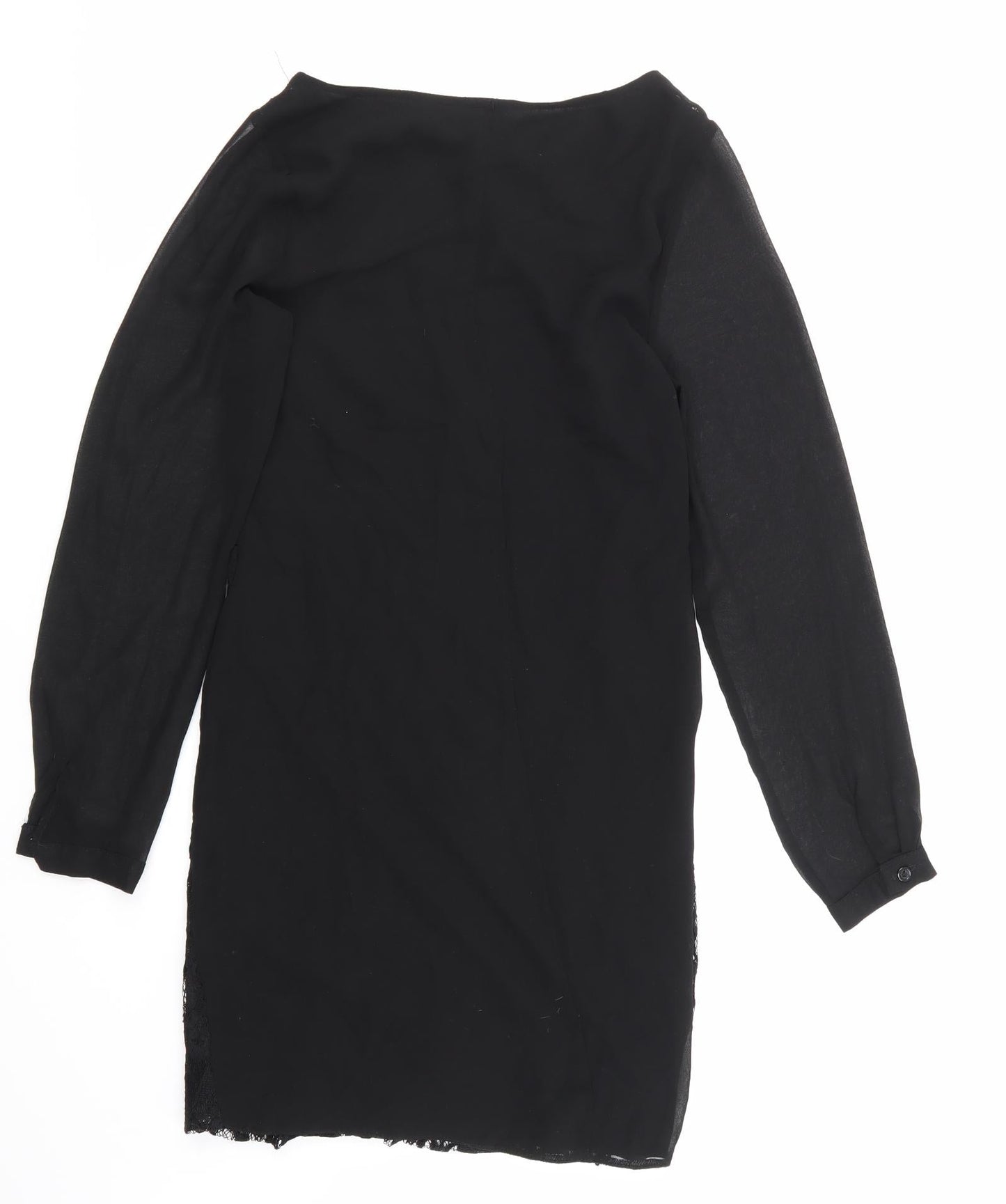 Primark Womens Black Floral Lace Pencil Dress  Size 6