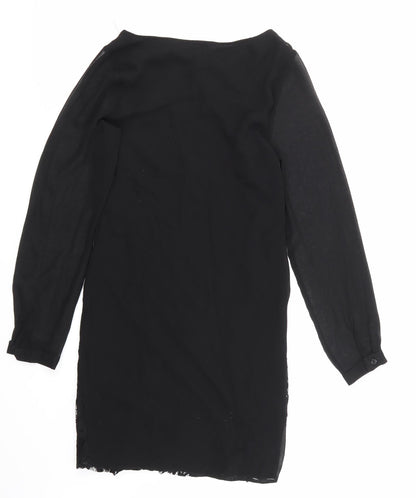 Primark Womens Black Floral Lace Pencil Dress  Size 6