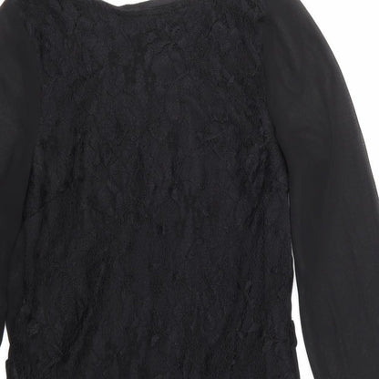 Primark Womens Black Floral Lace Pencil Dress  Size 6