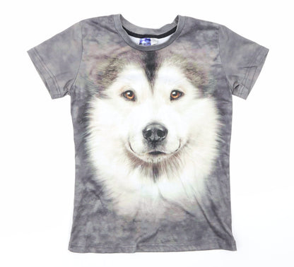 miss go Boys Grey   Basic T-Shirt Size S