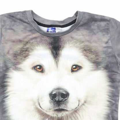 miss go Boys Grey   Basic T-Shirt Size S