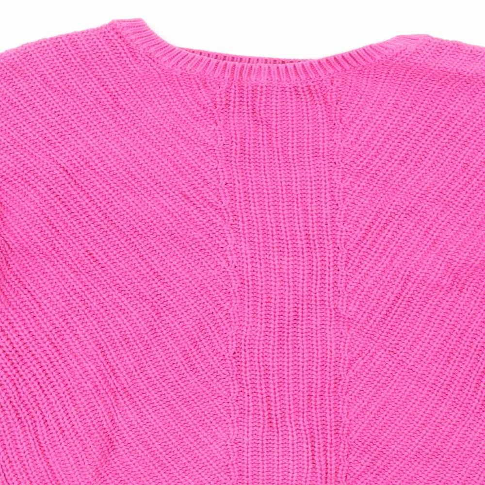 Girlswear Girls Pink Houndstooth  Pullover Jumper Size 10 Years