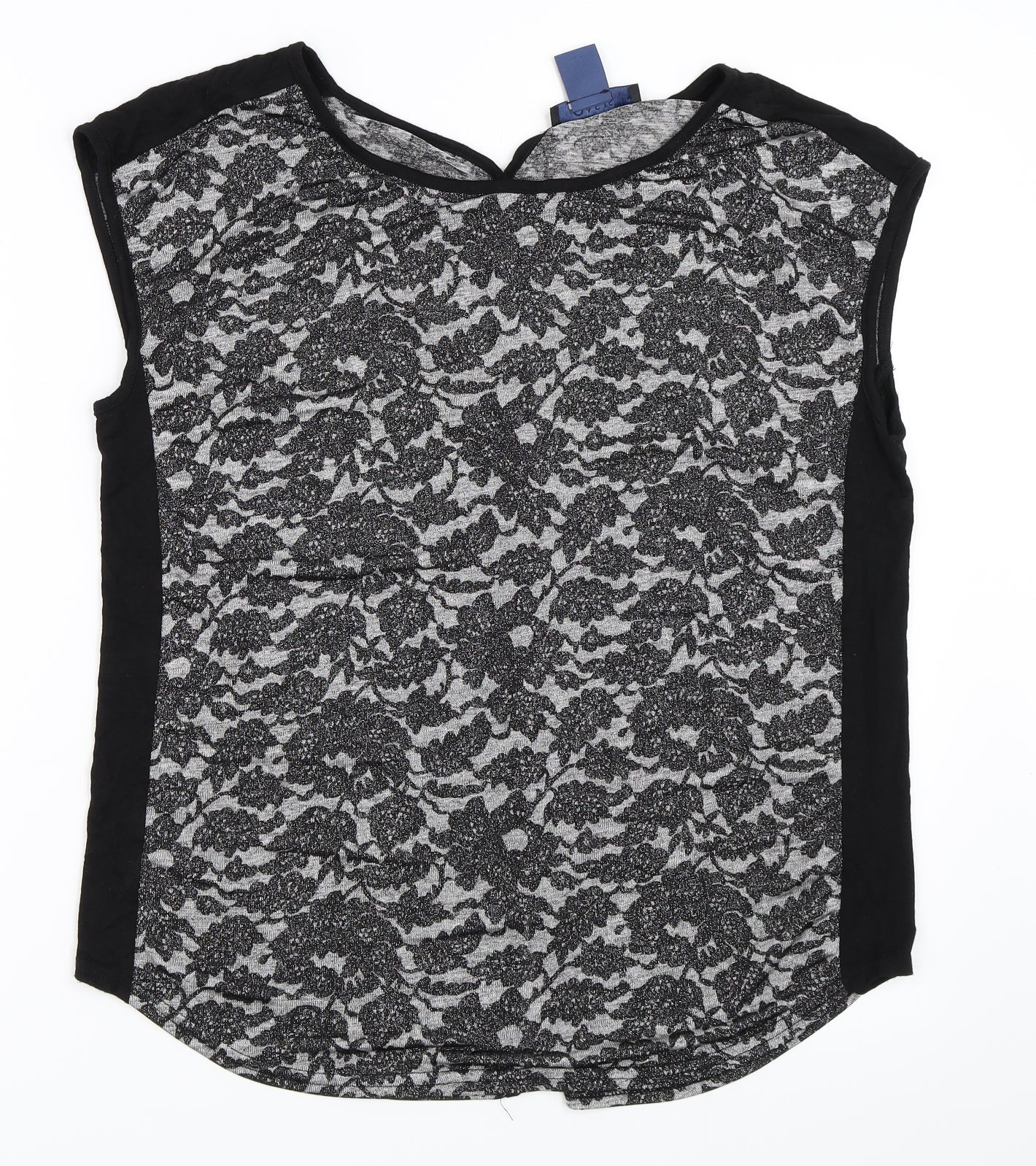 Womens UK Size M Oasis Black Basic Blouse
