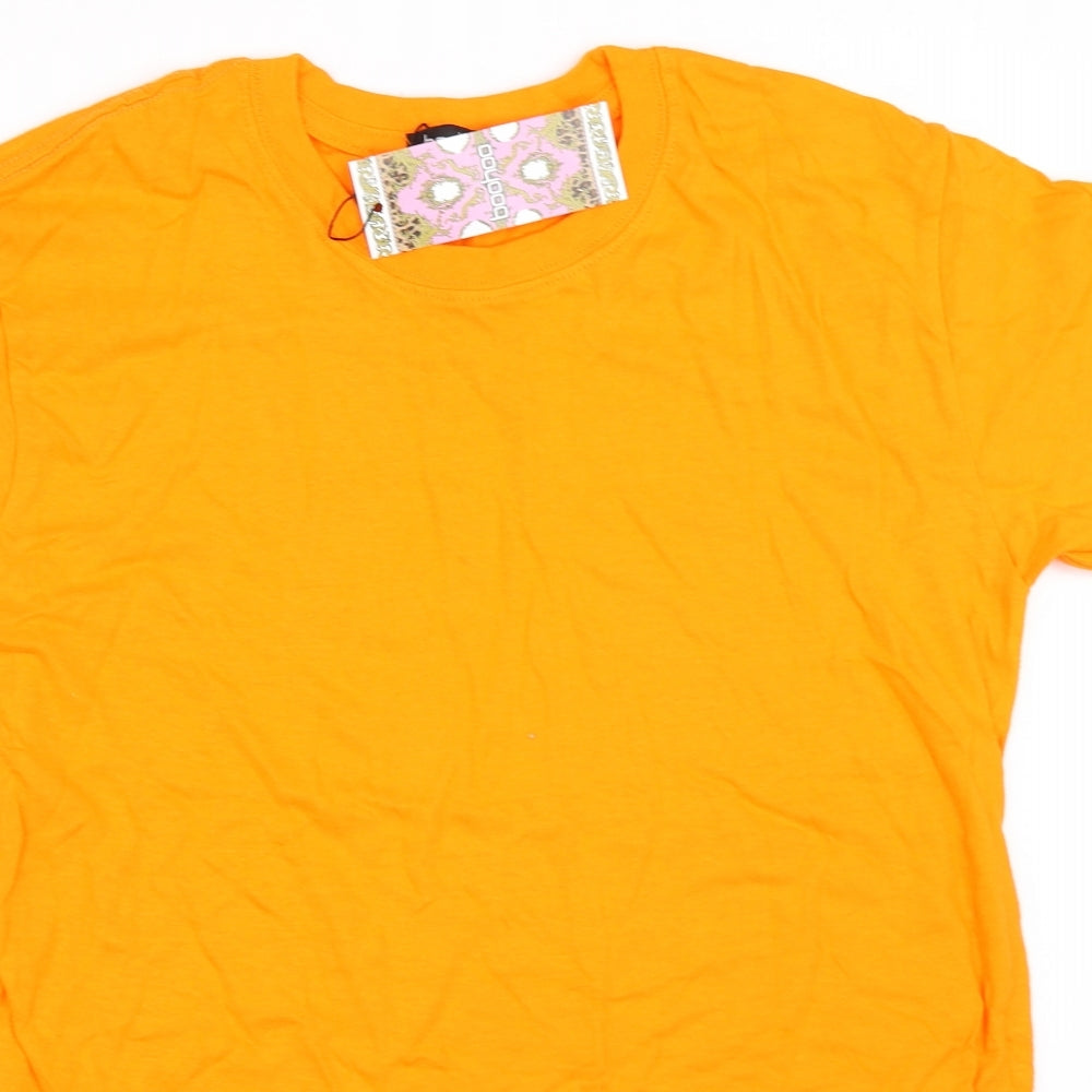 Boohoo Womens Orange   Basic T-Shirt Size S