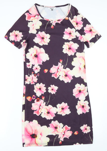 Only Womens Purple Floral  Shift  Size XS