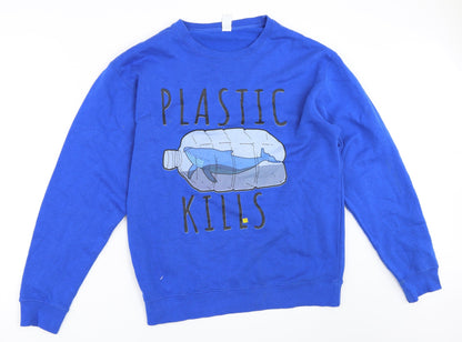 Mens UK Size S Lane Seven Blue Pullover Sweatshirt