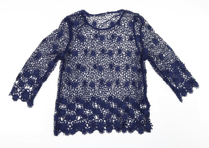 George Womens Blue   Basic Blouse Size 8