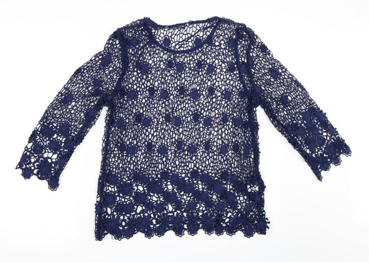 George Womens Blue   Basic Blouse Size 8