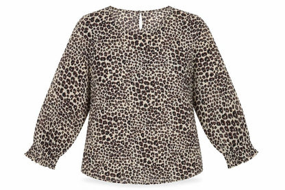 Womens UK Size 10 Preworn Beige Basic Blouse