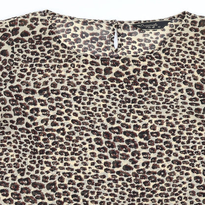 Womens UK Size 10 Preworn Beige Basic Blouse