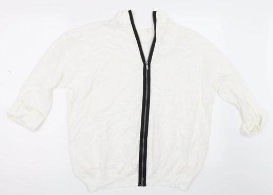 Womens UK Size 12 NEXT Ivory Basic T-Shirt
