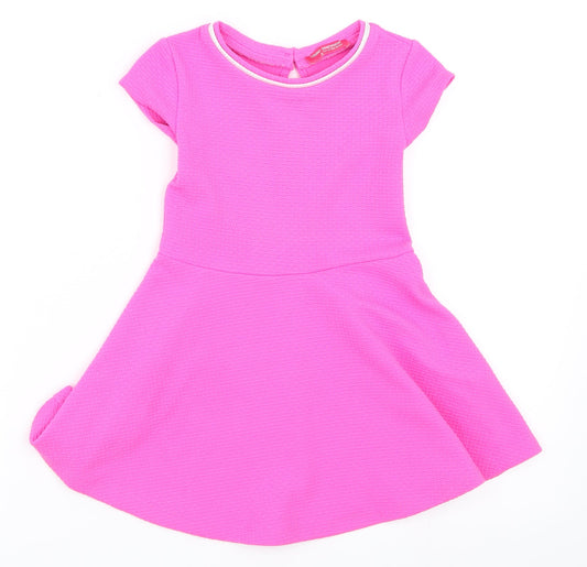 Young Dimension Girls Pink   Skater Dress  Size 2 Years