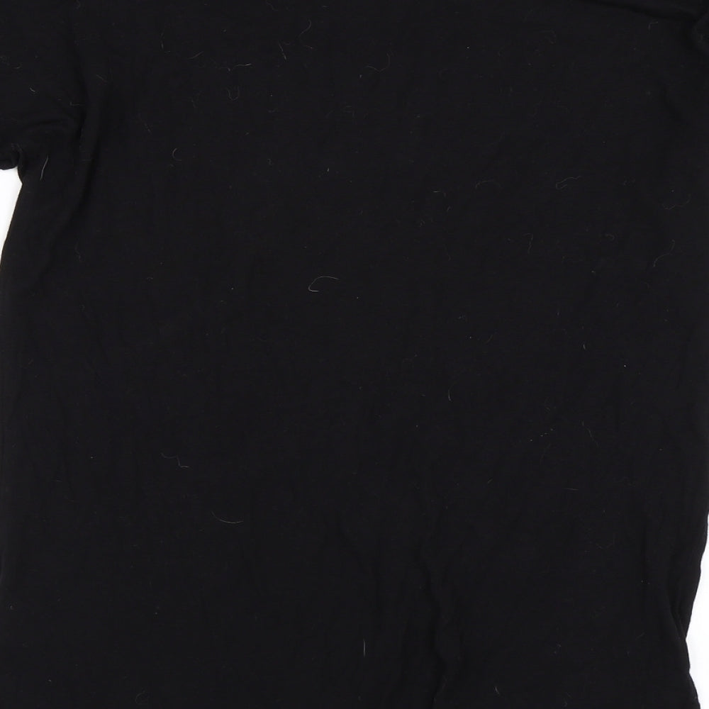 Womens UK Size 8 H&M Black Basic T-Shirt