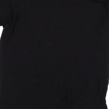 Womens UK Size 8 H&M Black Basic T-Shirt