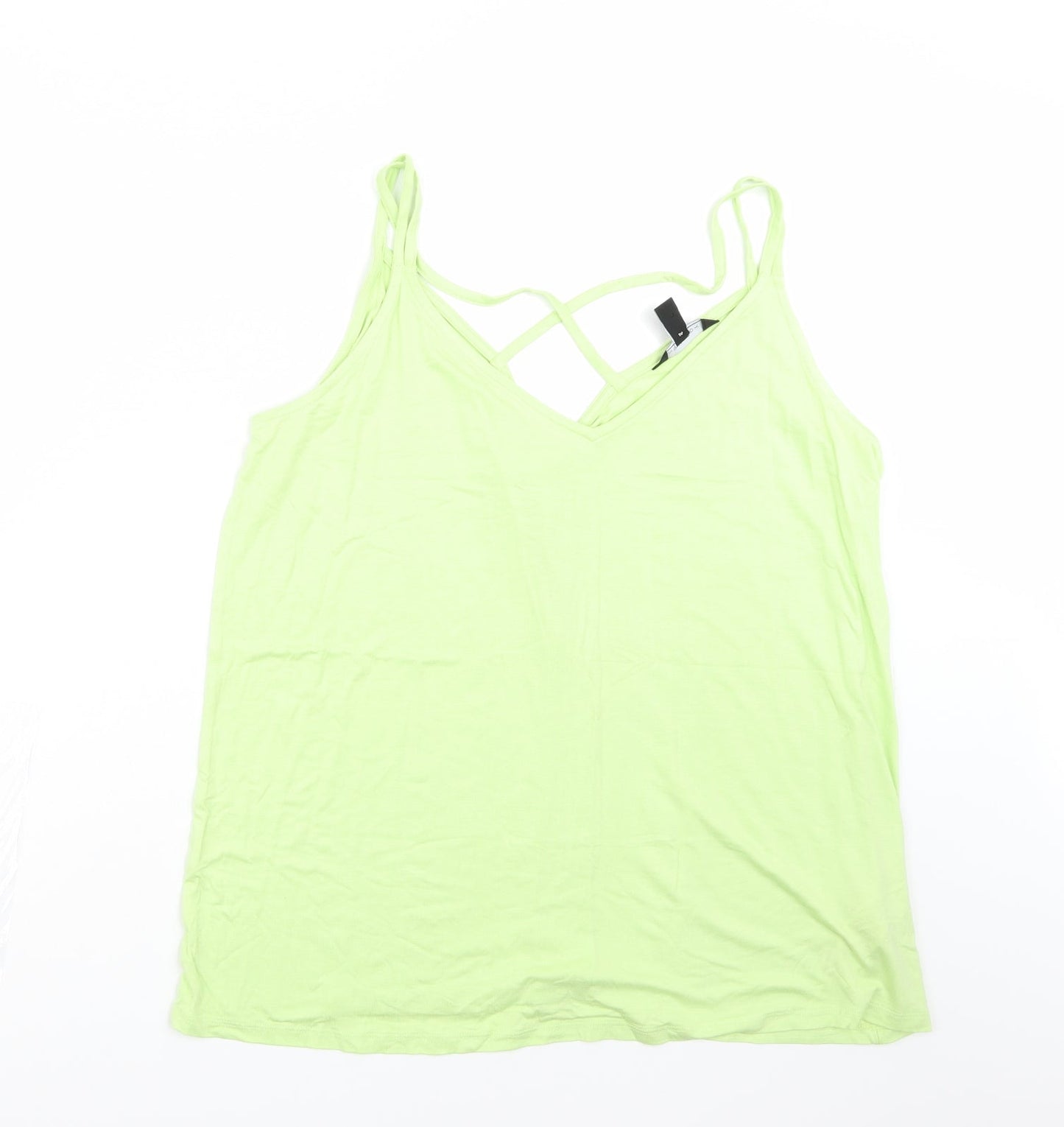 Womens UK Size 18 Newlook Green Basic Tank
