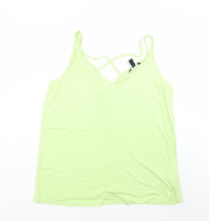 Womens UK Size 18 Newlook Green Basic Tank