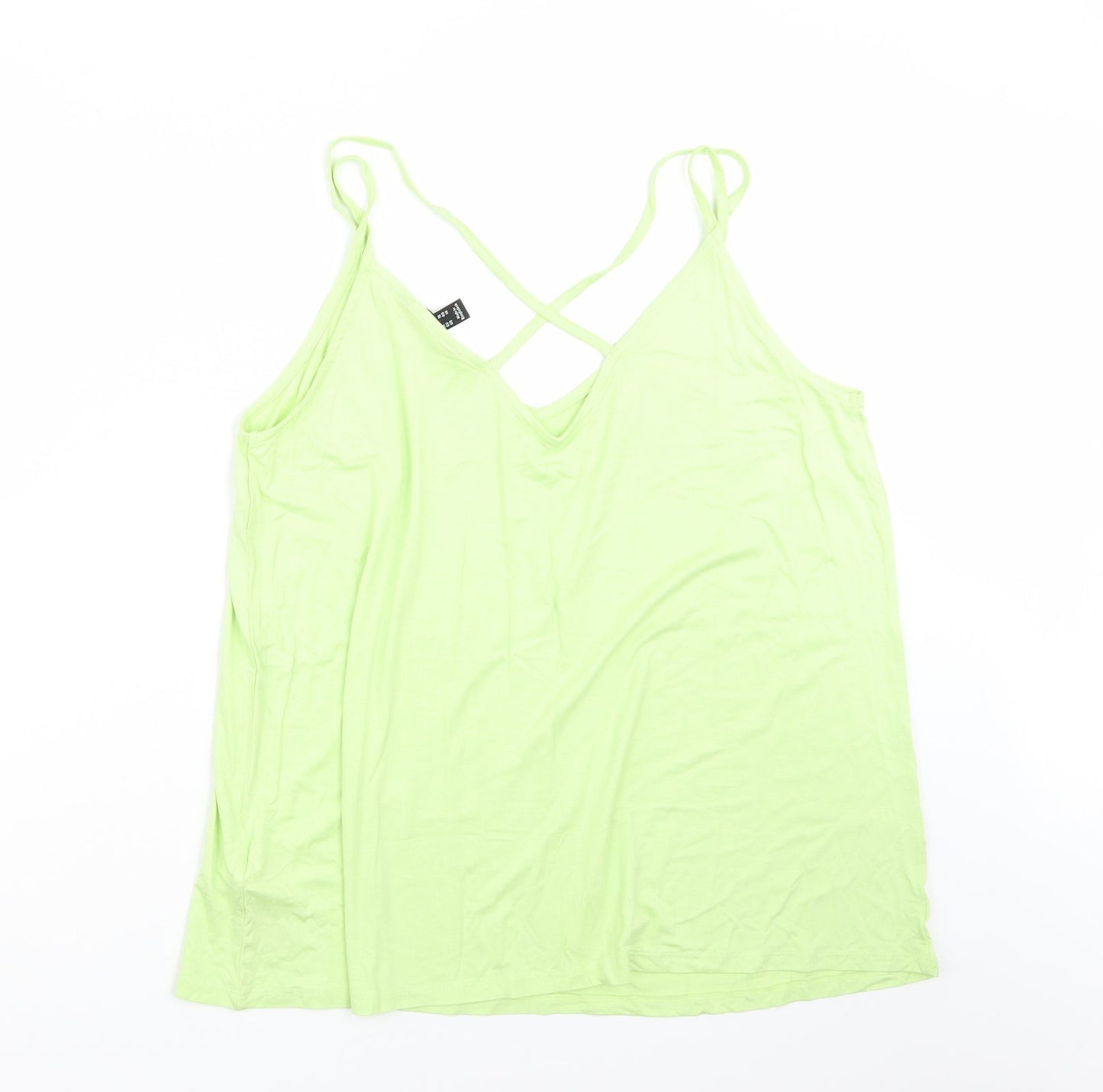 Womens UK Size 18 Newlook Green Basic Tank