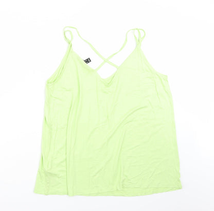 Womens UK Size 18 Newlook Green Basic Tank