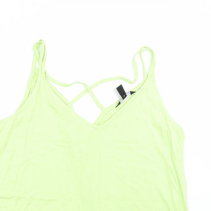 Womens UK Size 18 Newlook Green Basic Tank