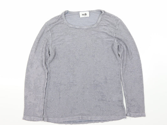 Womens UK Size 12 Wallis Grey Basic T-Shirt