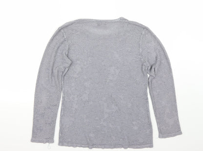 Womens UK Size 12 Wallis Grey Basic T-Shirt