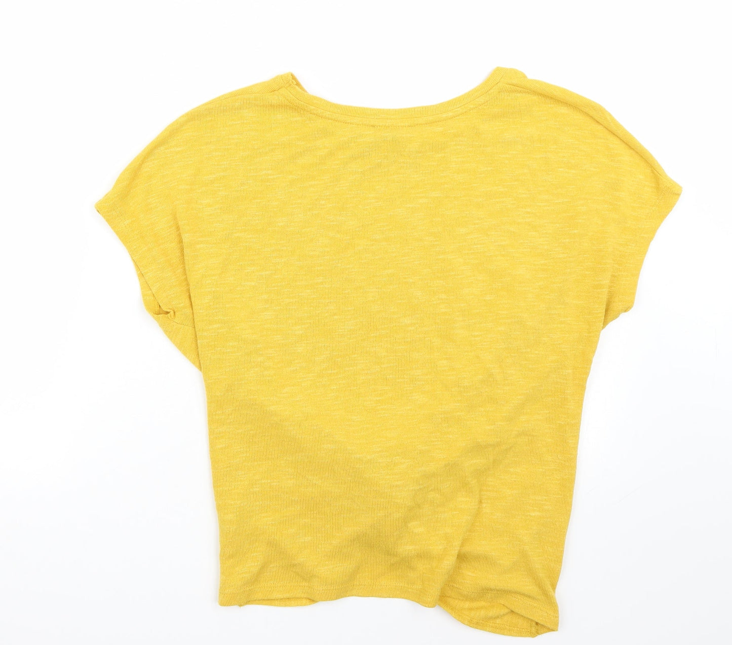 Womens UK Size M Newlook Yellow Basic T-Shirt
