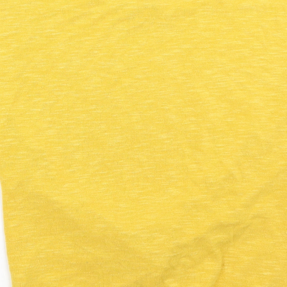 Womens UK Size M Newlook Yellow Basic T-Shirt