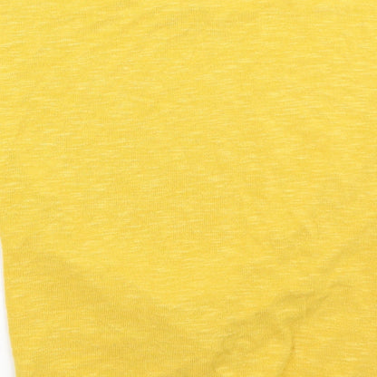 Womens UK Size M Newlook Yellow Basic T-Shirt