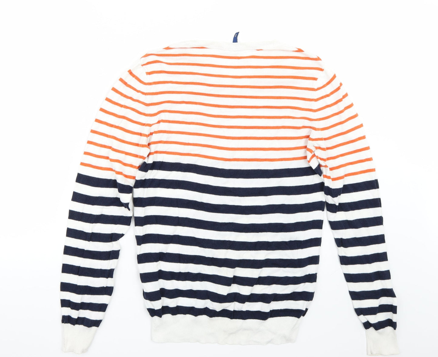 H&M Mens White Striped  Pullover Jumper Size M