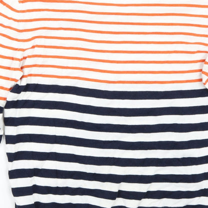 H&M Mens White Striped  Pullover Jumper Size M