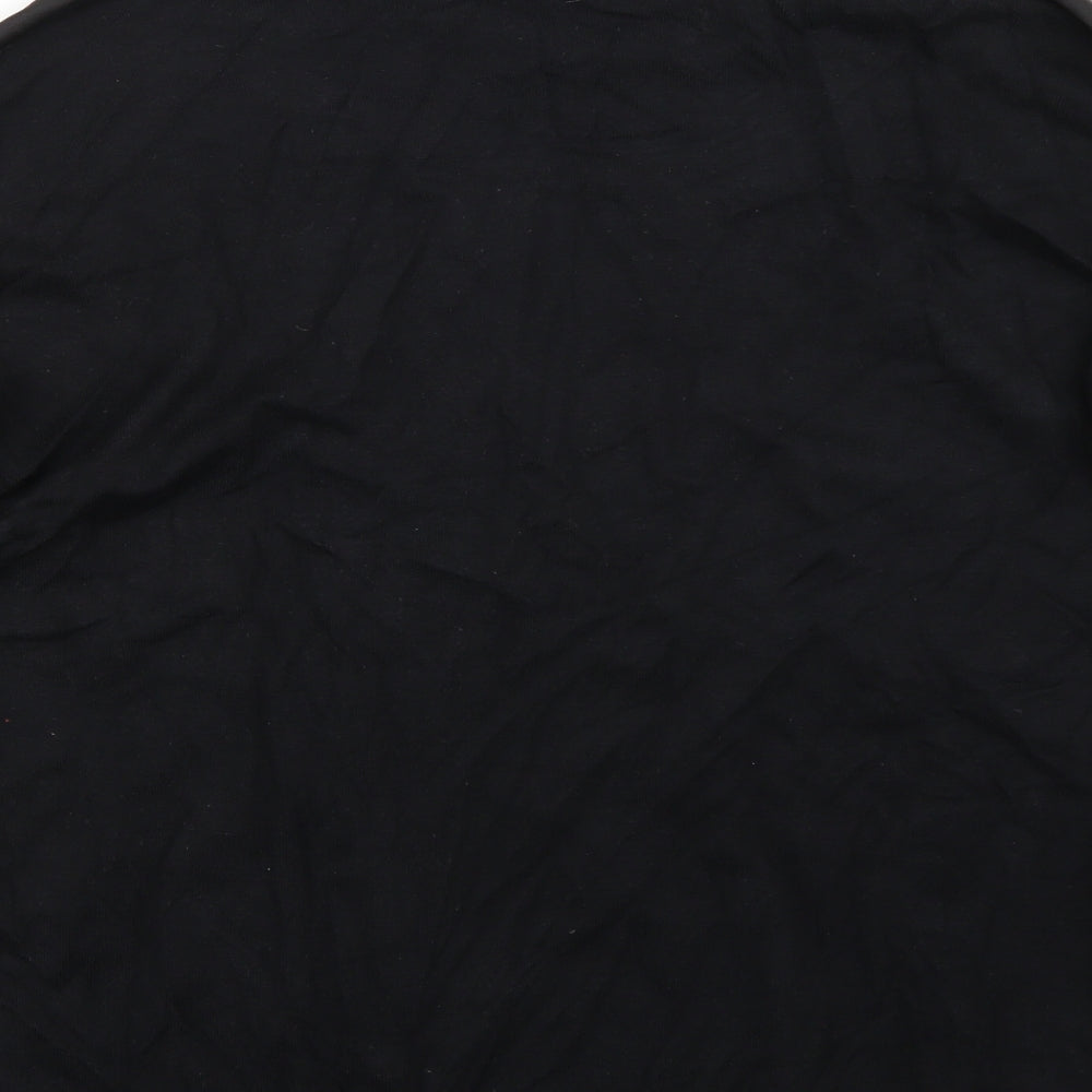 Womens UK Size M Papaya Black Basic T-Shirt