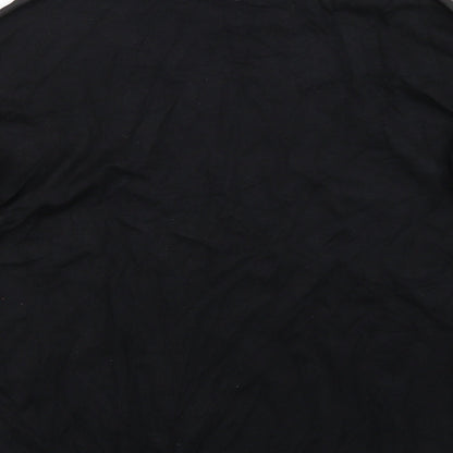 Womens UK Size M Papaya Black Basic T-Shirt