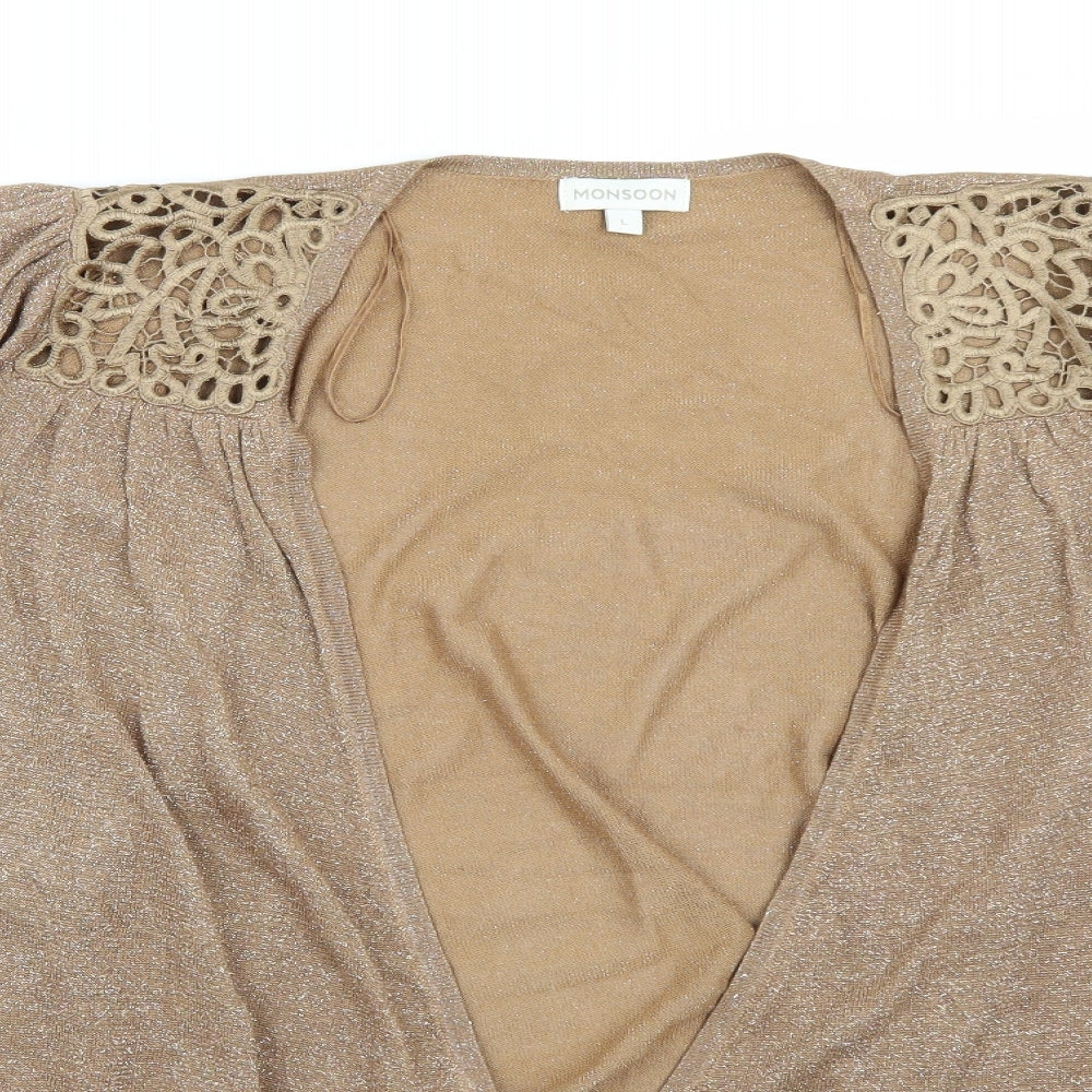 Monsoon Womens Brown   Cardigan Jumper Size L