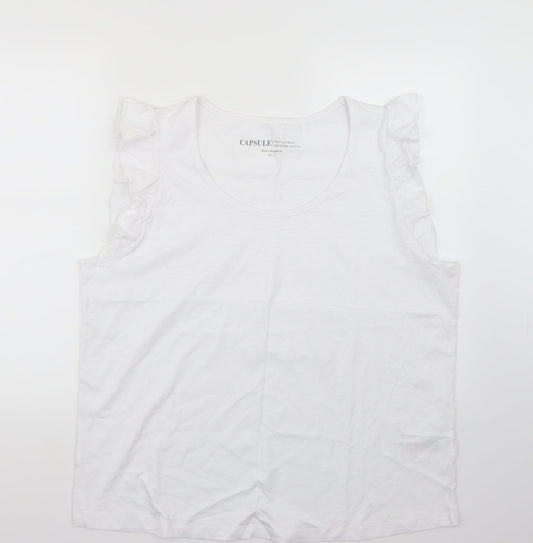 Capsule Womens White   Basic T-Shirt Size 22