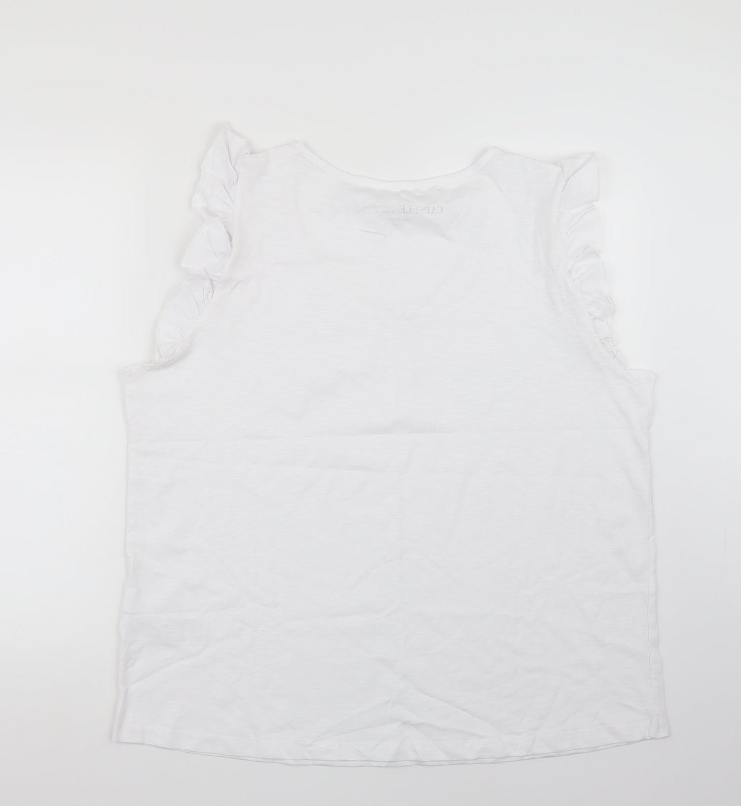 Womens UK Size 22 Capsule White Basic T-Shirt