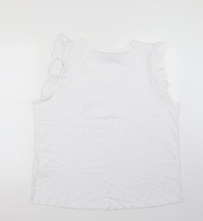 Womens UK Size 22 Capsule White Basic T-Shirt