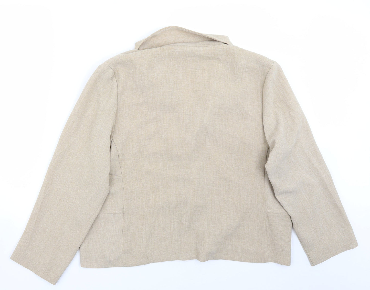 Warp + Weft Womens Beige   Jacket Blazer Size 18