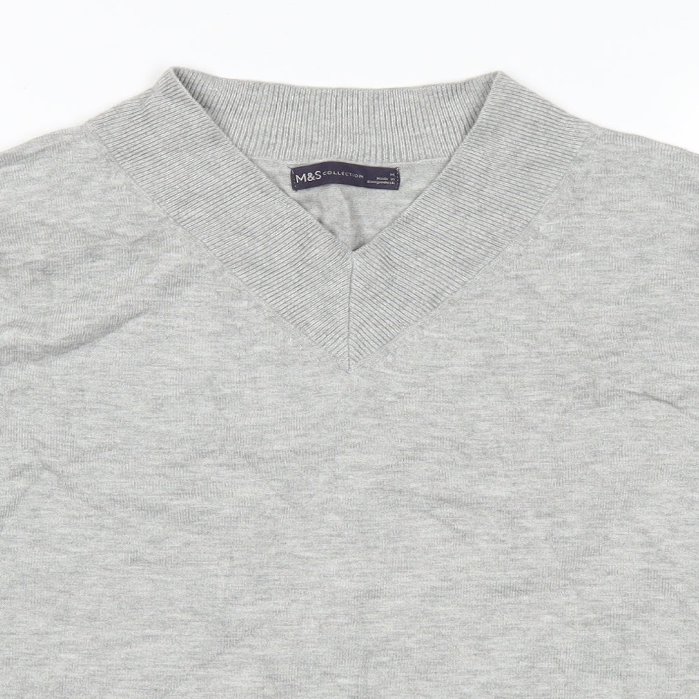 Marks and Spencer Mens Grey  Knit Pullover Jumper Size M