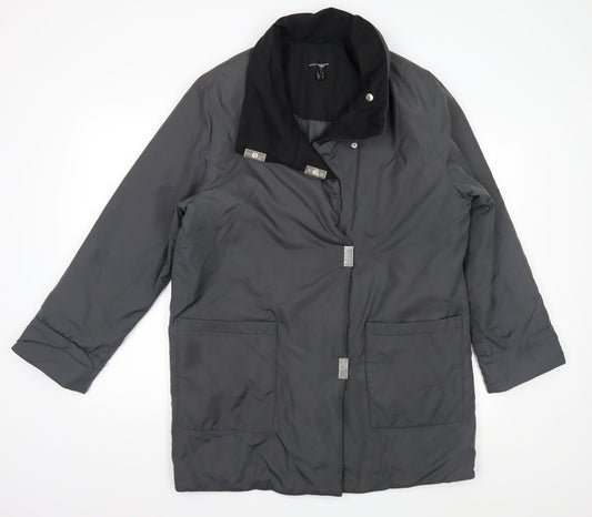 House of Fraser Womens Grey   Overcoat Coat Size 10