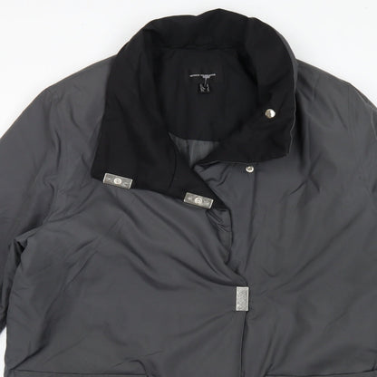 House of Fraser Womens Grey   Overcoat Coat Size 10