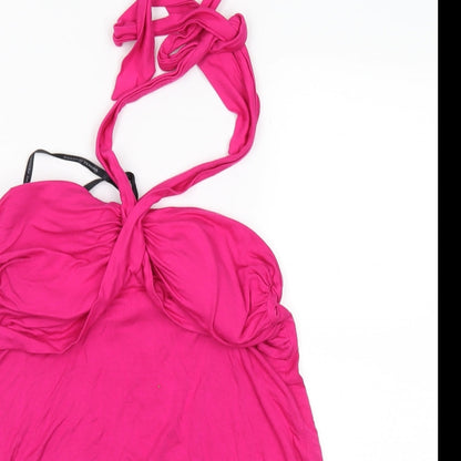 Womens UK Size 14 Dorothy Perkins Pink Basic Blouse