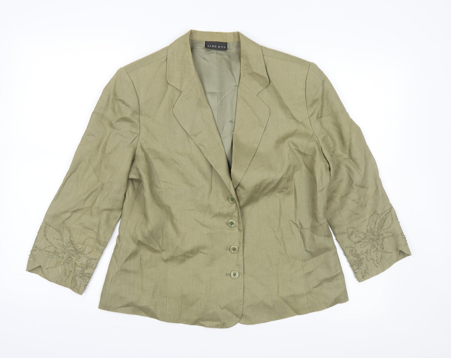 Alex & Co Womens Green   Jacket  Size 14