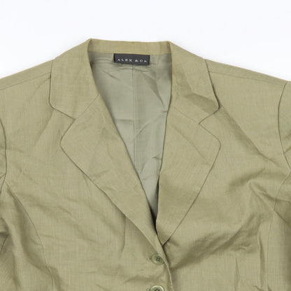 Alex & Co Womens Green   Jacket  Size 14